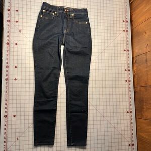 J. Crew | 10" Highest-Rise Toothpick Jeans Dark Ink Wash Size 25